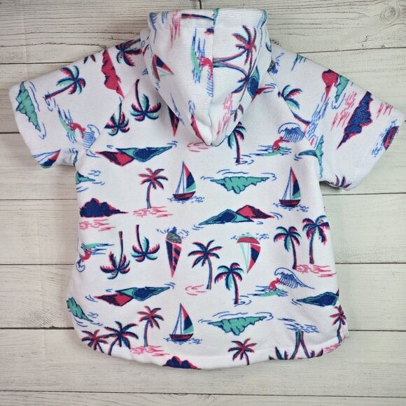 Tommy Bahama Boys Terry Cloth Swim Coverup Size S/M Ages 3-6 Nautical Beachy - Picture 9 of 11